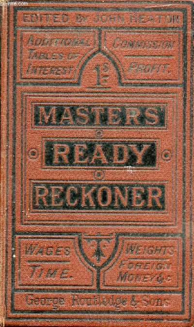 MASTERS' READY RECKONER