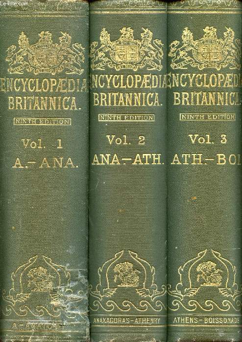 THE ENCYCLOPAEDIA BRITANNICA, 35 VOLUMES (COMPLET), A DICTIONARY OF ARTS, SCIENCES, AND GENERAL LITERATURE