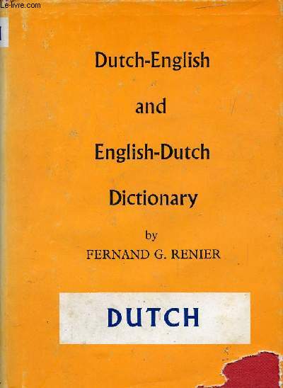 DUTCH-ENGLISH AND ENGLISH-DUTCH DICTIONARY