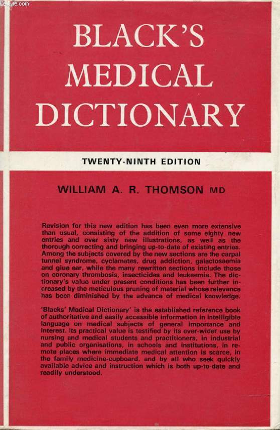 BLACK'S MEDICAL DICTIONARY