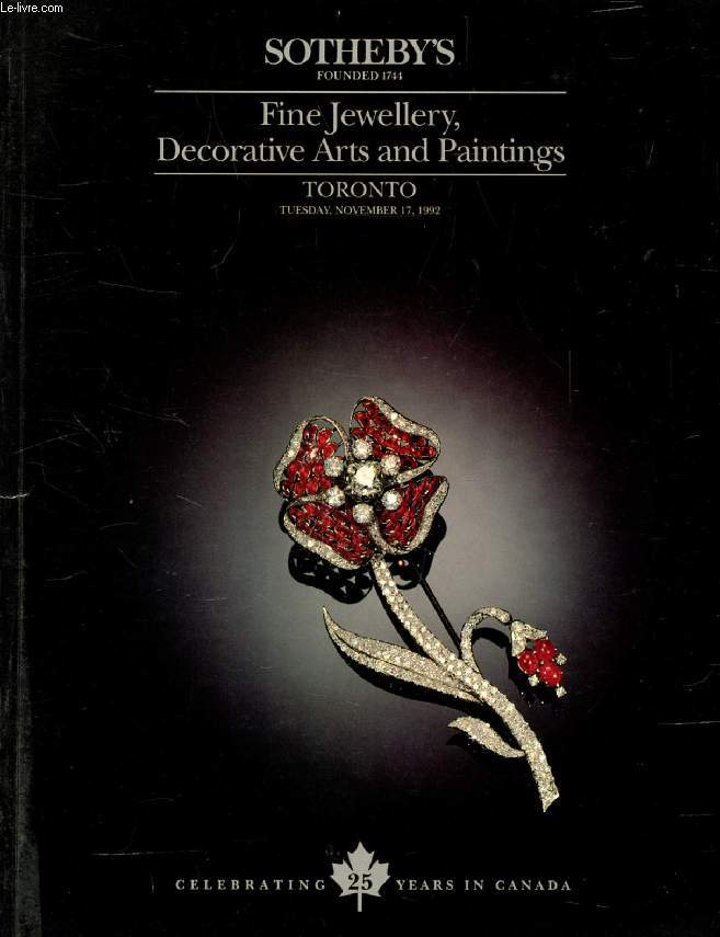 FINE JEWELLERY, DECORATIVE ARTS AND PAINTINGS (CATALOGUE)