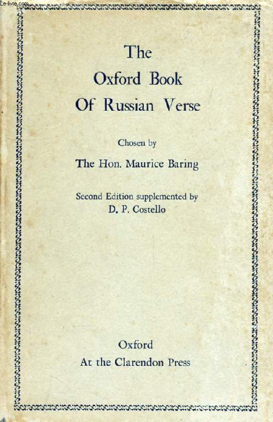 THE OXFORD BOOK OF RUSSIAN VERSE