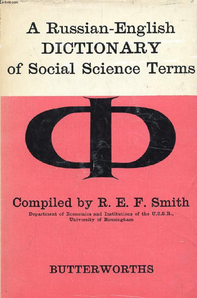 A RUSSIAN-ENGLISH DICTIONARY OF SOCIAL SCIENCE TERMS