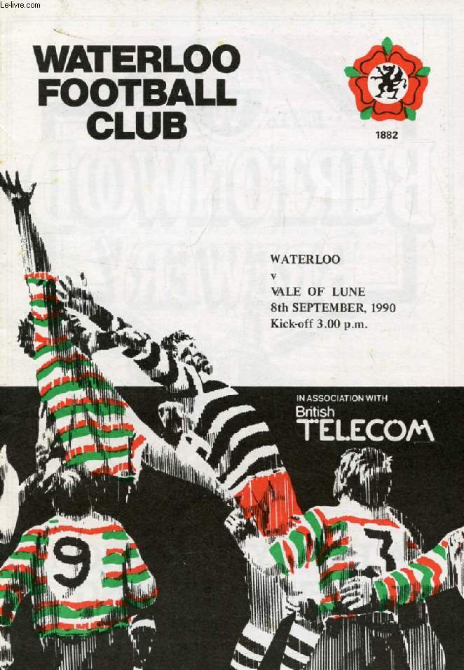 WATERLOO FOOTBALL CLUB, WATERLOO VS. VALE OF LUNE, 8th SEPT. 1990