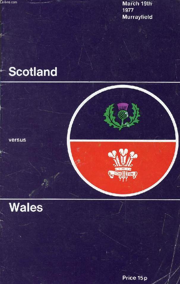 SCOTLAND Vs WALES (Programme)