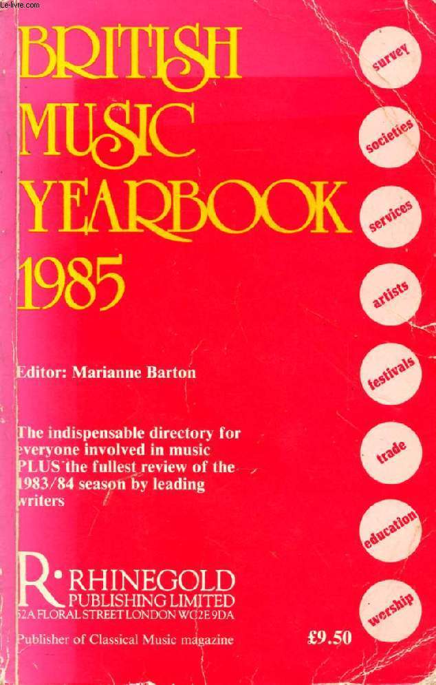 BRITISH MUSIC YEARBOOK 1985