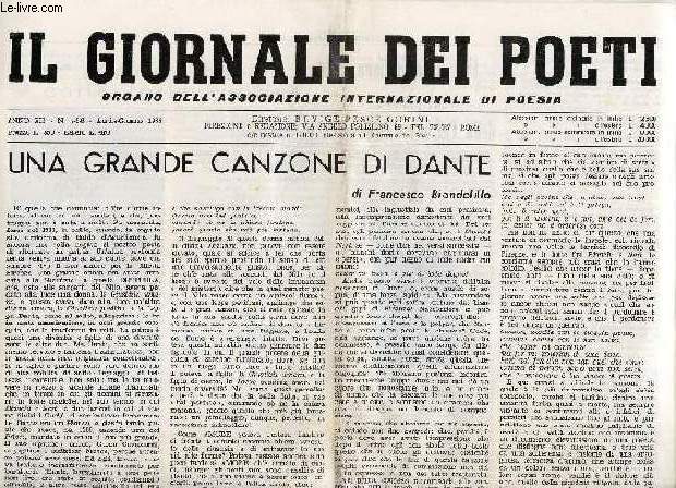 IL GIORNALE DEI POETI, ANNO XII, N 4-5-6, APRILE-GIUGNO 1965, ORGANO DELL'ASSOCIAZIONE INTERNAZIONALE DI POESIA