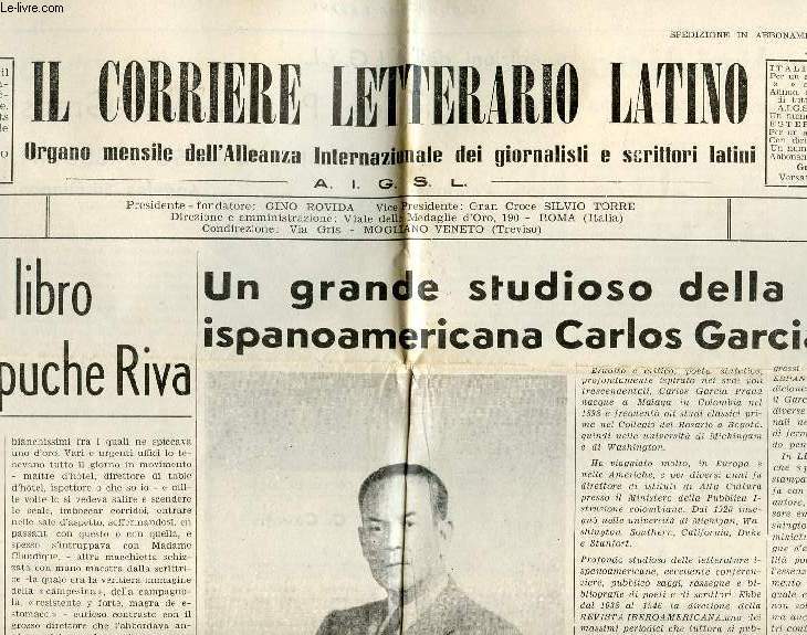 IL CORRIERE LETTERARIO LATINO, ANNO IV, N 18, GIUGNO 1959, ORGANO MENSILE DELL'ALLEANZA INTERNAZIONALE DEI GIORNALISTI E SCRITTORI LATINI