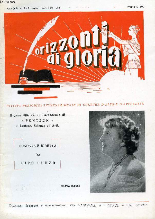 ORIZZONTI DI GLORIA, ANNO III, N 7-9, LUGLIO-SETT. 1963