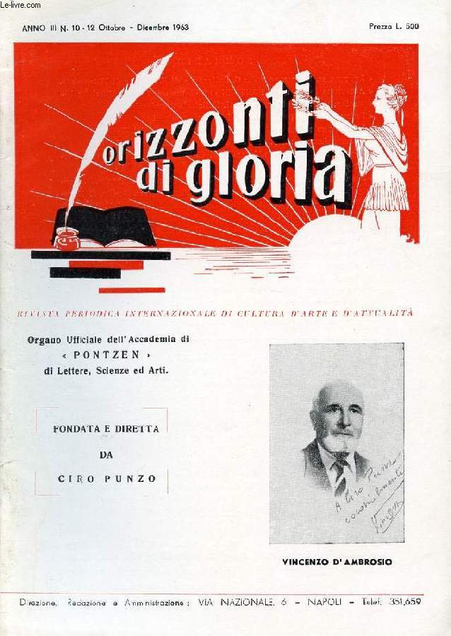 ORIZZONTI DI GLORIA, ANNO III, N 10-12, OTT.-DIC. 1963
