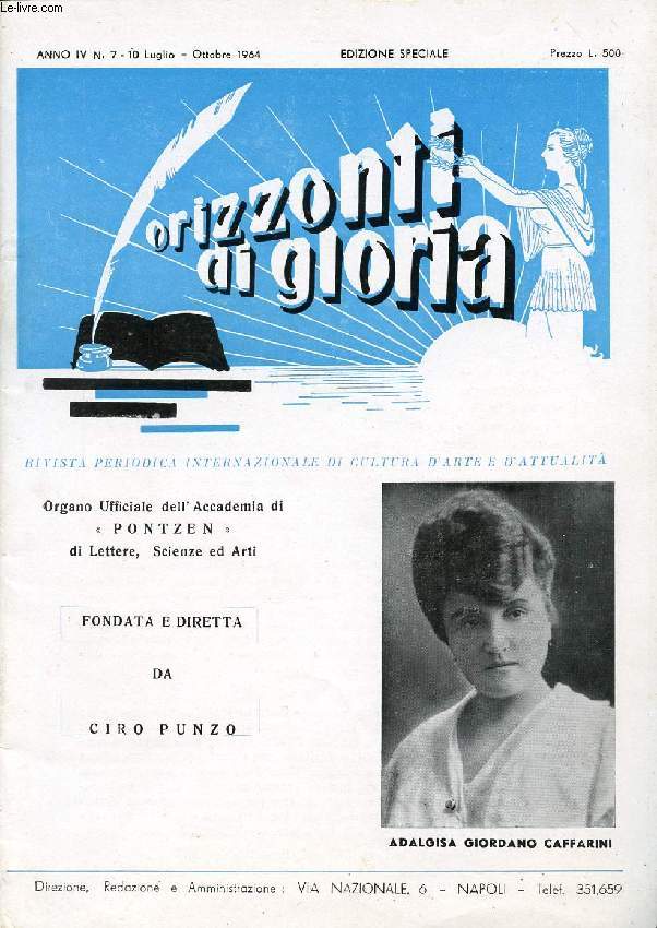 ORIZZONTI DI GLORIA, ANNO IV, N 7-10, LUGLIO-OTT. 1964