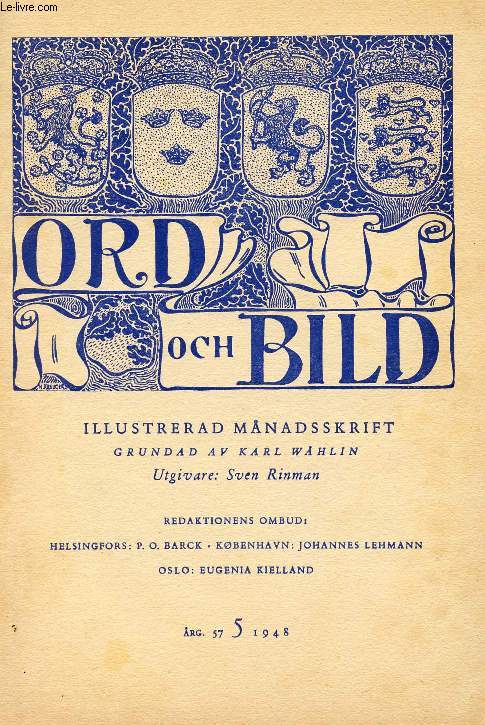ORD OCH BILD, FEMTIOSJUNDE RGNGEN, 1948, FEMTE HFTET (INNEHLL: 