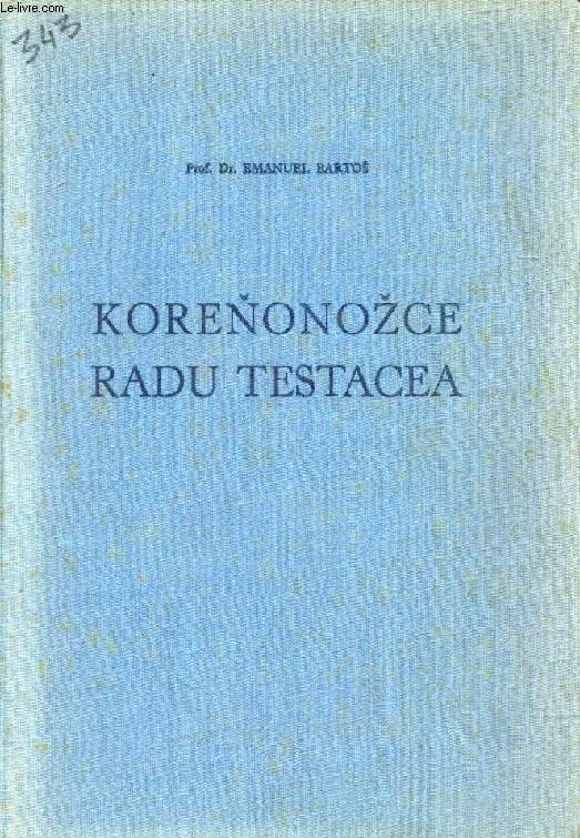 OUVRAGE EN SLOVAQUE (KORENONOZCE RADU TESTACEA) (VOIR PHOTO POUR DESCRIPTION DU TEXTE)
