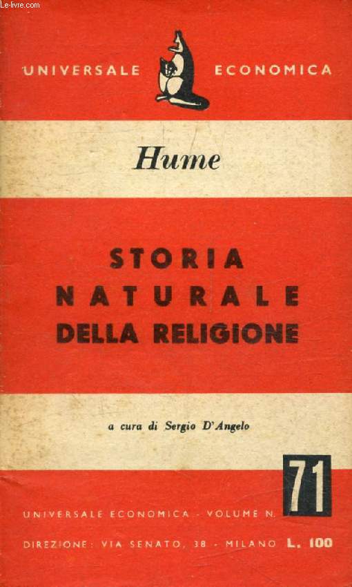 STORIA NATURALE DELLA RELIGIONE