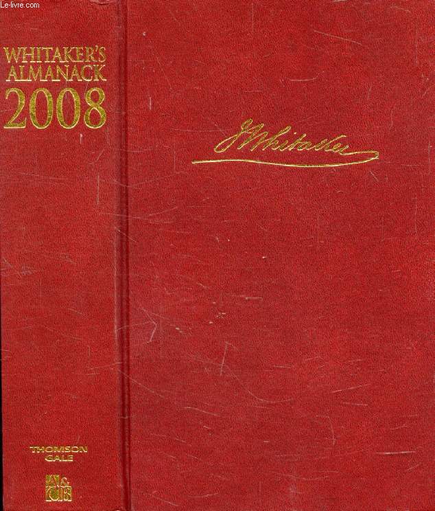 WHITAKER'S ALMANACK, 2008