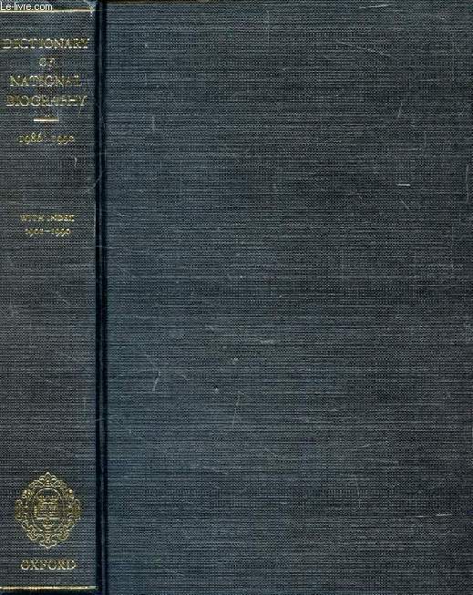 THE DICTIONARY OF NATIONAL BIOGRAPHY, 1986-1990