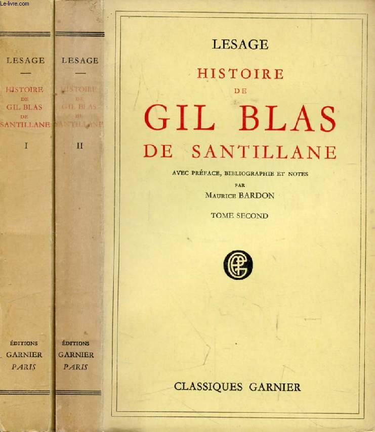 HISTOIRE DE GIL BLAS DE SANTILLANE, 2 TOMES