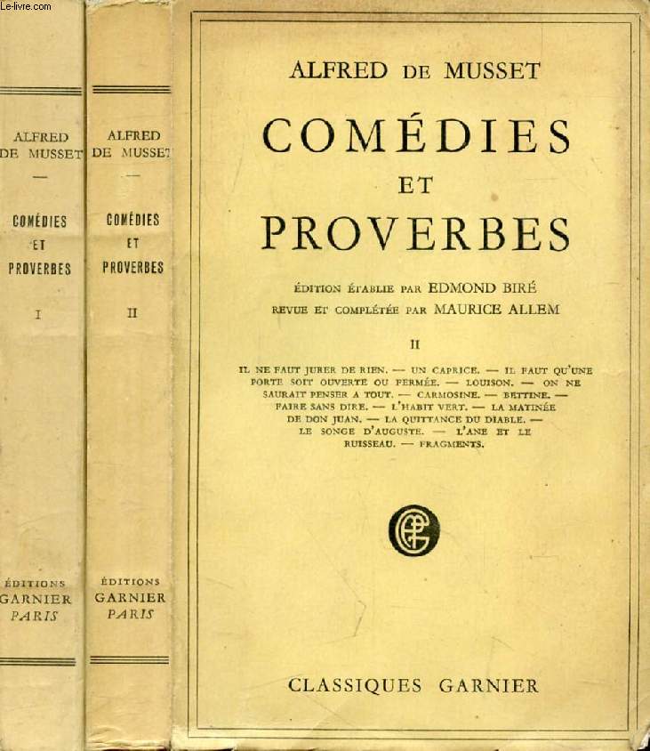 COMEDIES ET PROVERBES, 2 TOMES