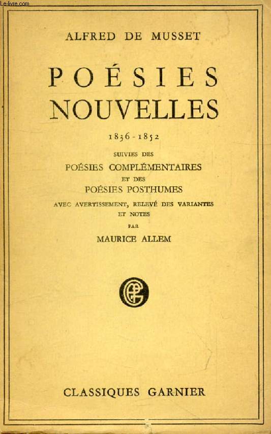 POESIES NOUVELLES, 1836-1852