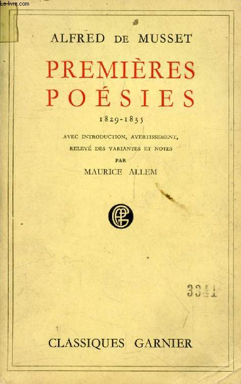 PREMIERES POESIES, 1829-1835