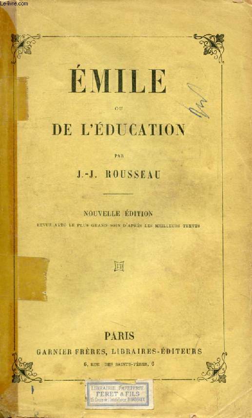 EMILE, OU DE L'EDUCATION