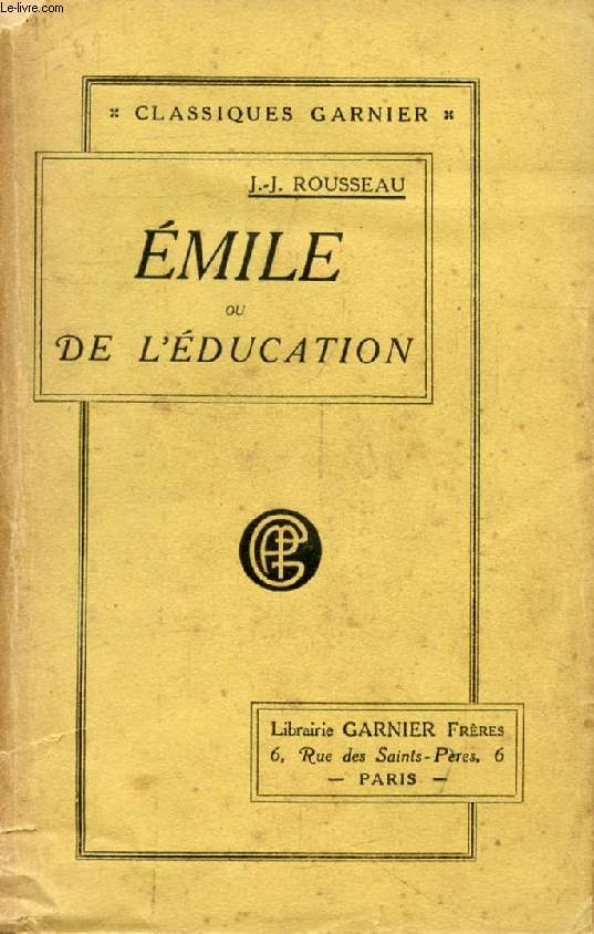 EMILE, OU DE L'EDUCATION