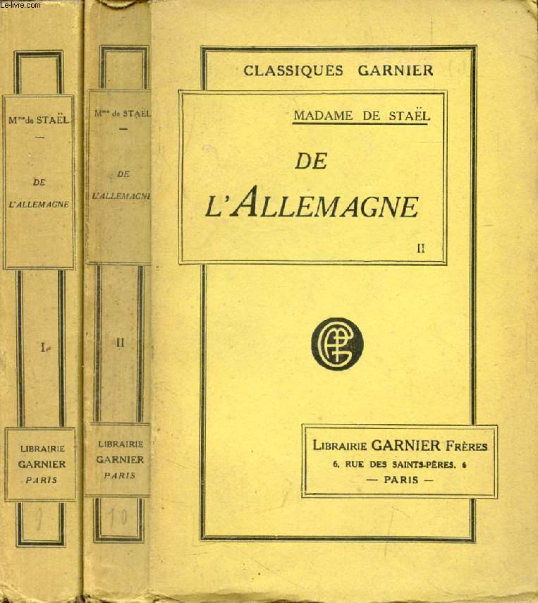 DE L'ALLEMAGNE, 2 TOMES