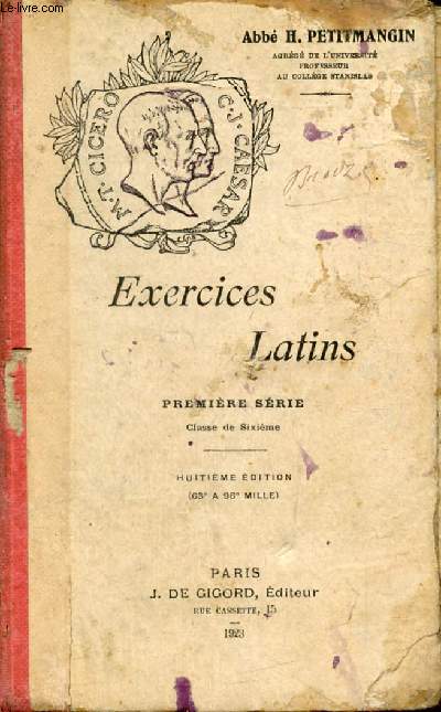 EXERCICES LATINS, 1re SERIE, CLASSE DE 6e