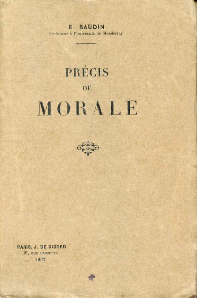 PRECIS DE MORALE