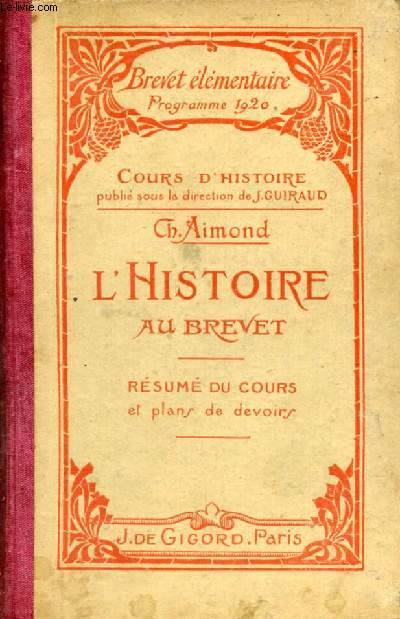 L'HISTOIRE AU BREVET ELEMENTAIRE (Rsum)