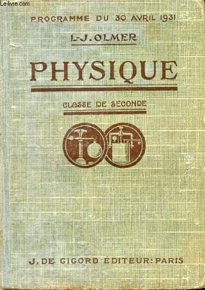 PHYSIQUE, CLASSE DE 2de