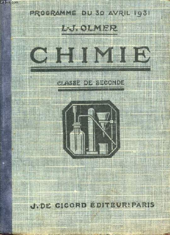 CHIMIE, CLASSE DE 2de