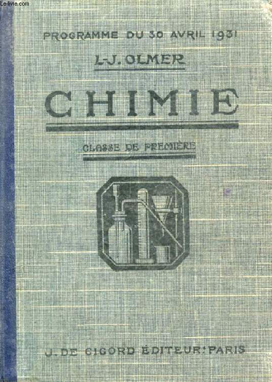 CHIMIE, CLASSE DE 1re