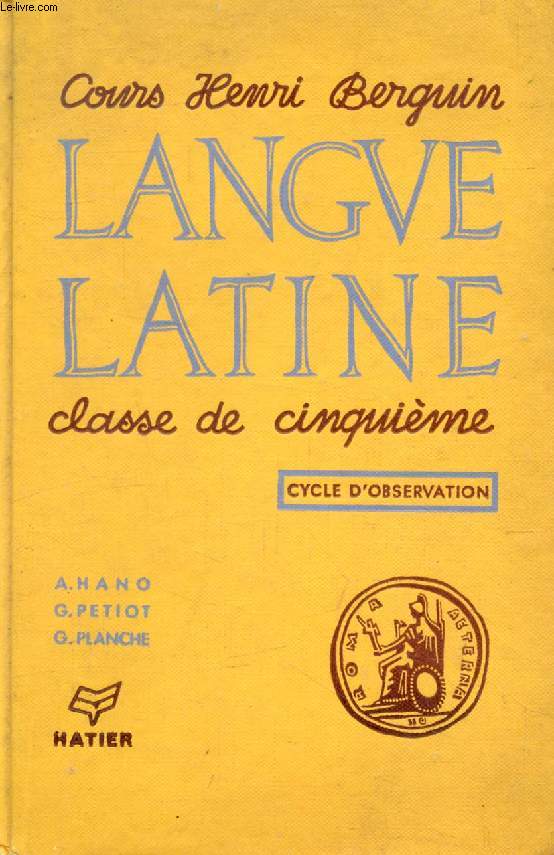 LANGUE LATINE, CLASSE DE 5e