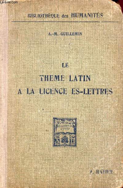 LE THEME LATIN A LA LICENCE ES LETTRES