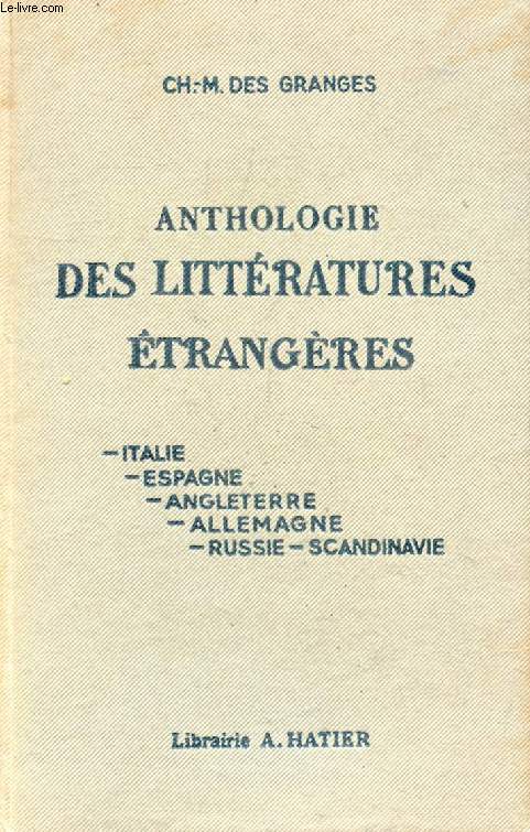 ANTHOLOGIE DES LITTERATURES ETRANGERES