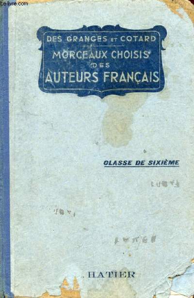 MORCEAUX CHOISIS, LECTURE, EXPLICATION, RECITATION, CLASSE DE 6e