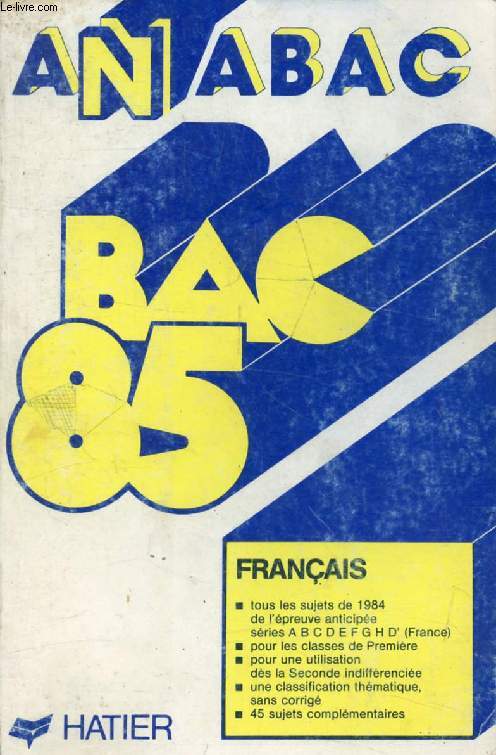 ANNABAC 85, FRANCAIS