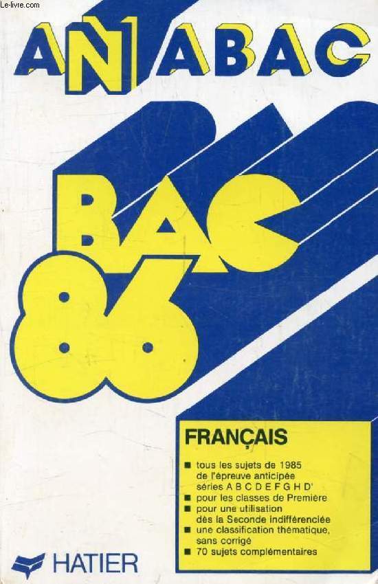 ANNABAC 86, FRANCAIS