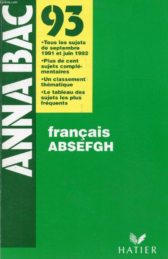 ANNABAC 93, FRANCAIS