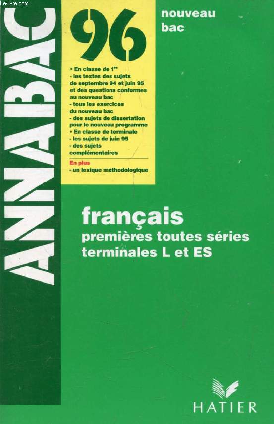 ANNABAC 96, FRANCAIS L, ES
