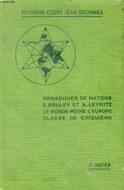 GEOGRAPHIE, CLASSE DE 5e, LE MONDE MOINS L'EUROPE