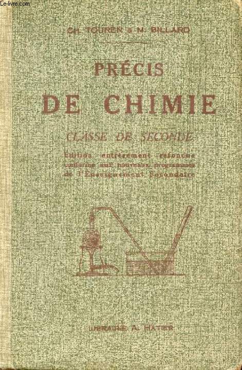 PRECIS DE CHIMIE, CLASSE DE 2de