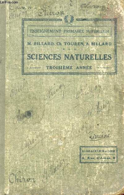 SCIENCES NATURELLES, 3e ANNEE