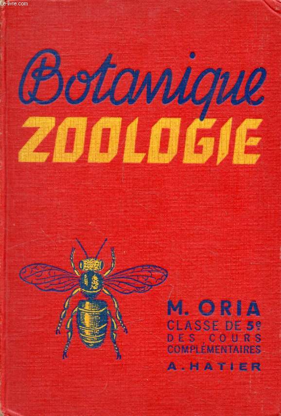 SCIENCES NATURELLES, ZOOLOGIE, BOTANIQUE, CLASSES DE 5e