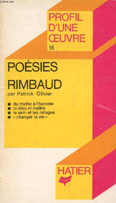 POESIES, RIMBAUD (Profil d'une Oeuvre, 55)