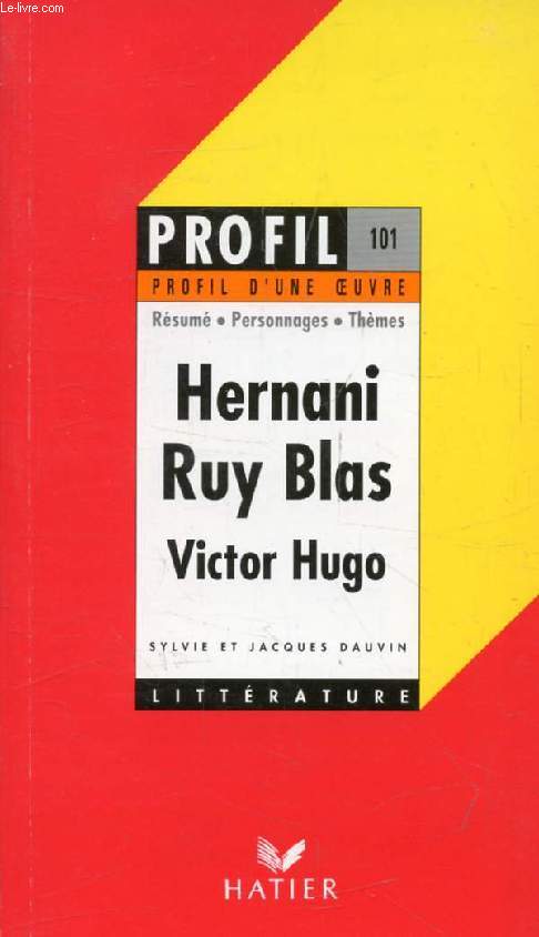 HERNANI, RUY BLAS, VICTOR HUGO (Profil Littrature, Profil d'une Oeuvre, 101)