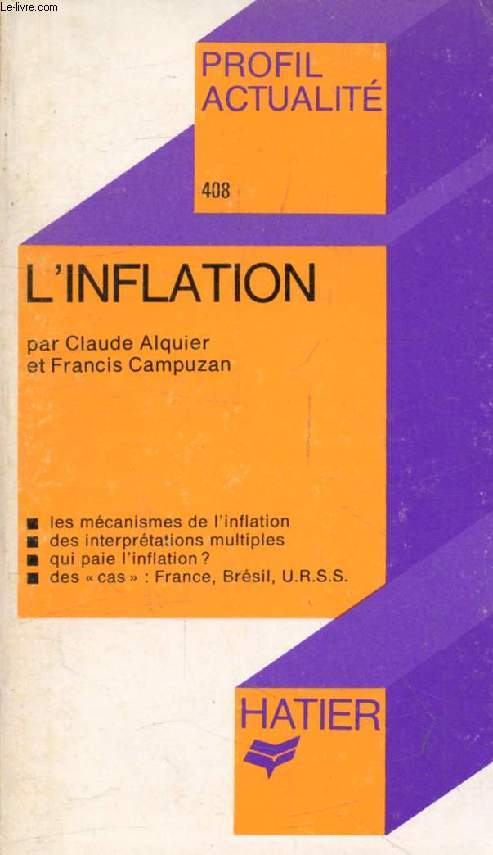 L'INFLATION (Profil Actualit, 408)