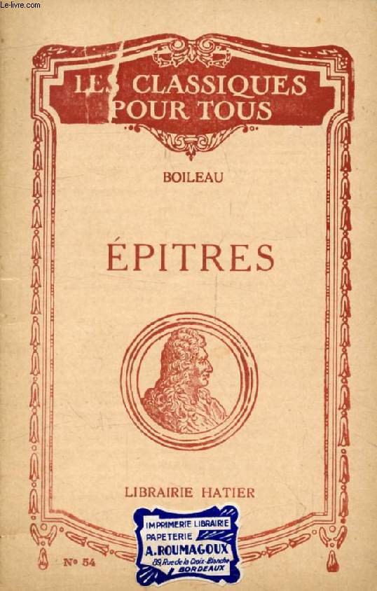 EPITRES (Les Classiques Pour Tous)