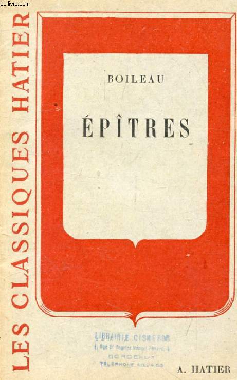 EPITRES (Les Classiques Hatier)